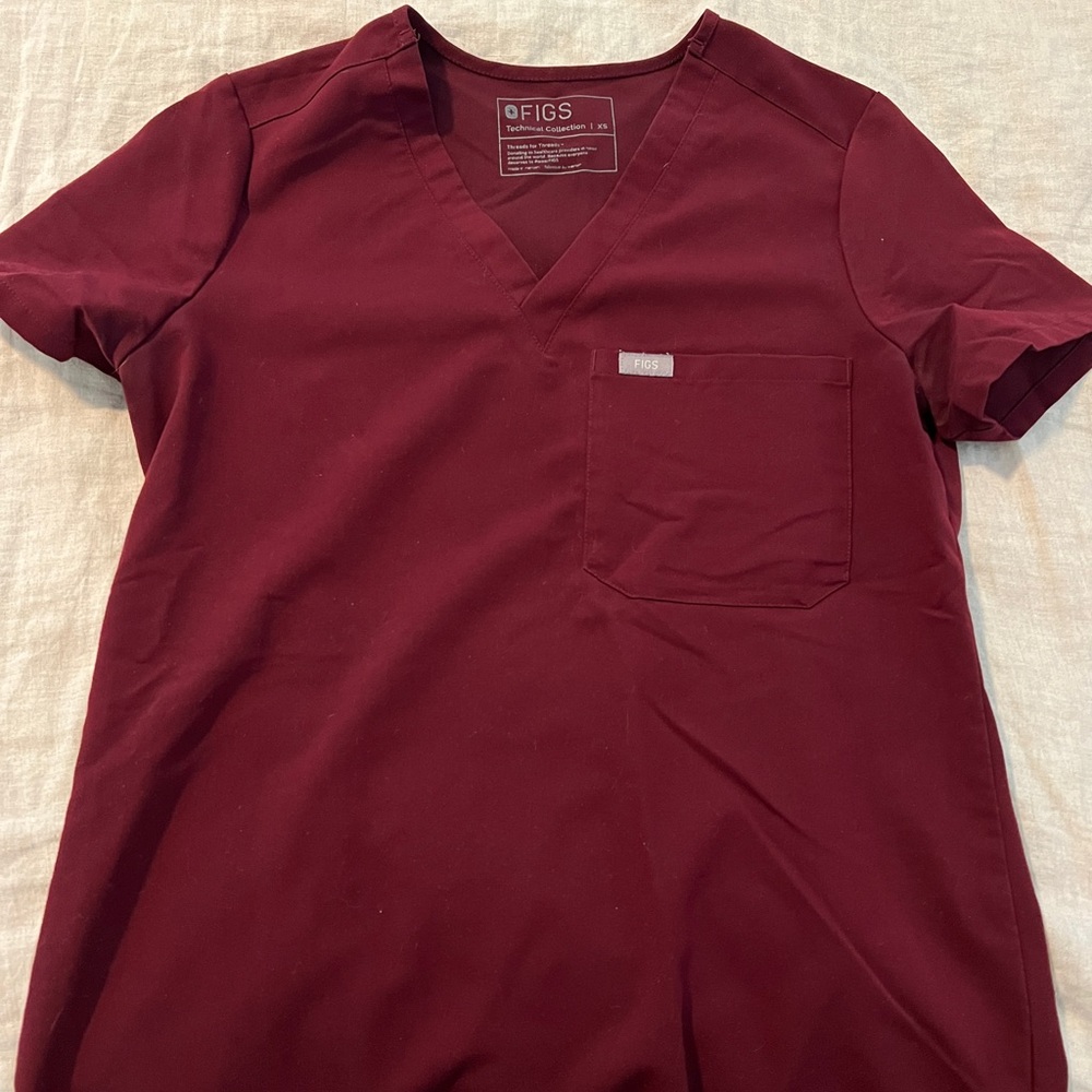 Burgundy figs XS top and bottom